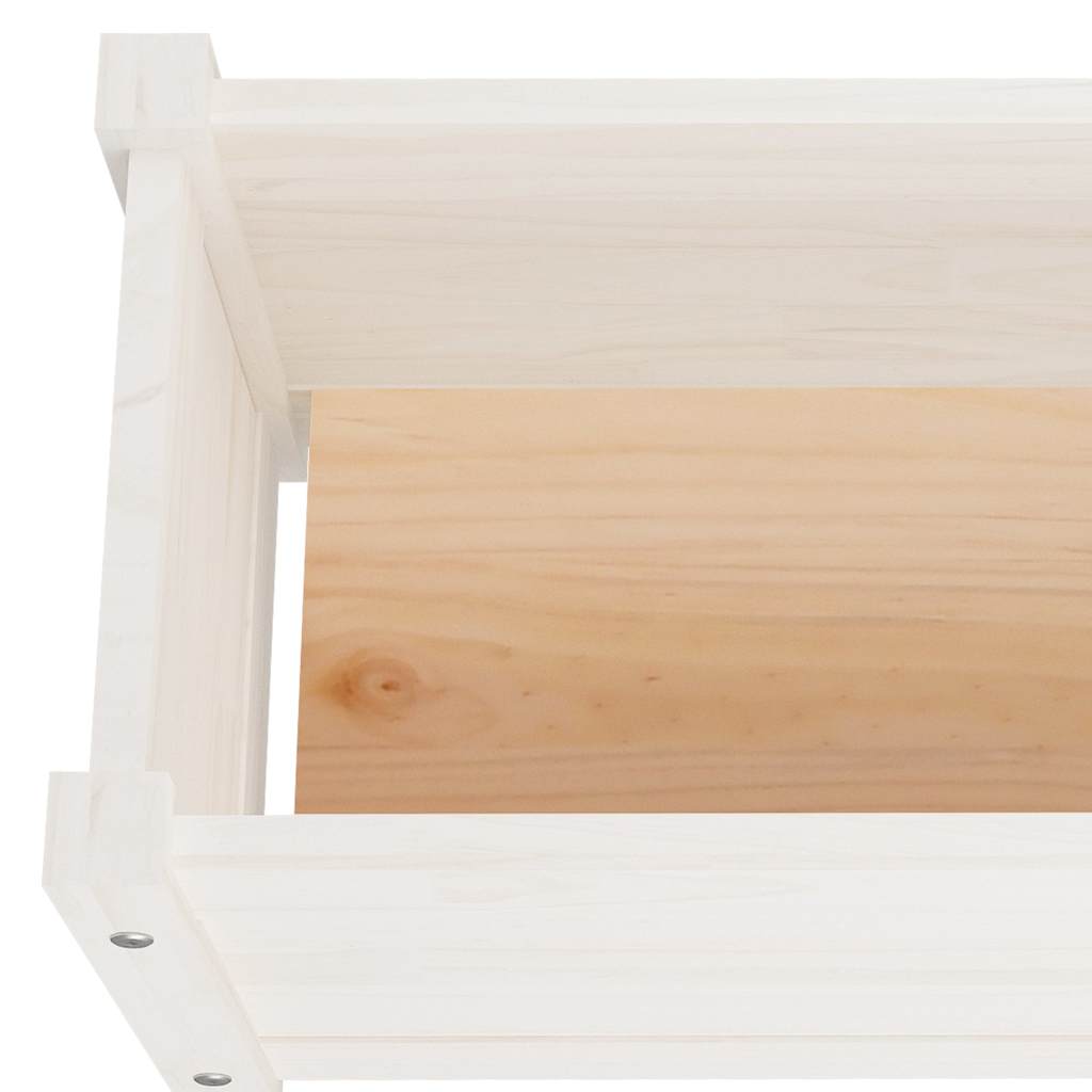 Garden Raised Bed White 150x31x31 cm Solid Pinewood