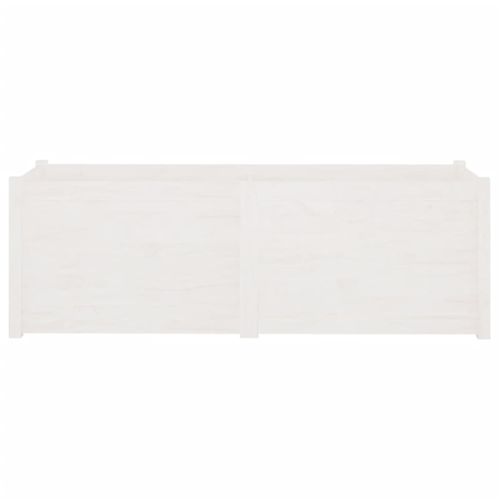 Garden Planter White 150x50x50 cm Solid Pinewood