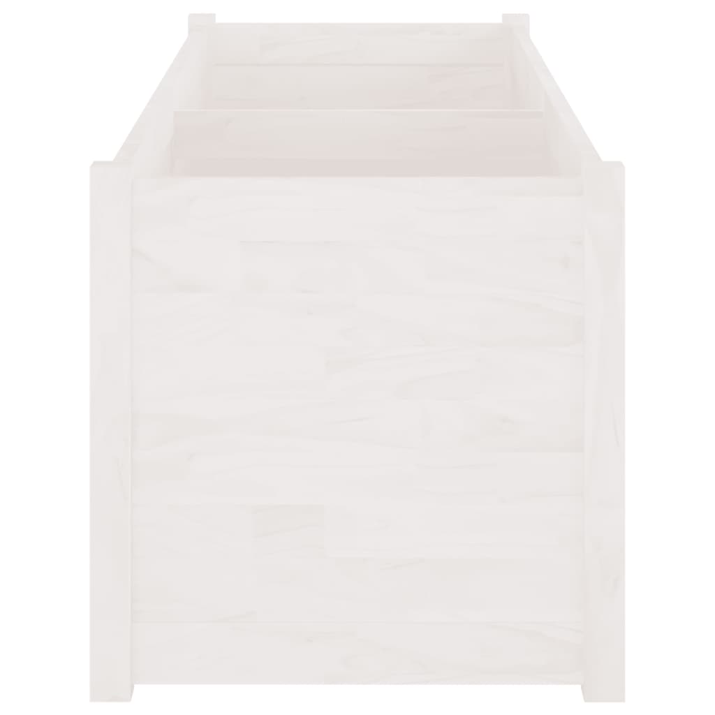 Garden Planter White 150x50x50 cm Solid Pinewood