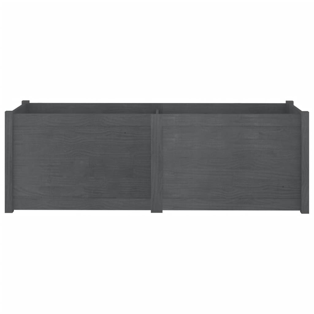 Garden Planter Grey 150x50x50 cm Solid Pinewood