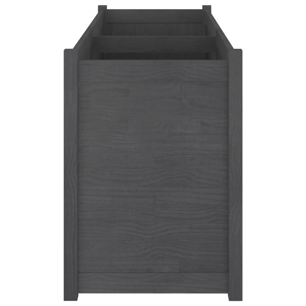 Garden Planter Grey 150x50x70 cm Solid Pinewood
