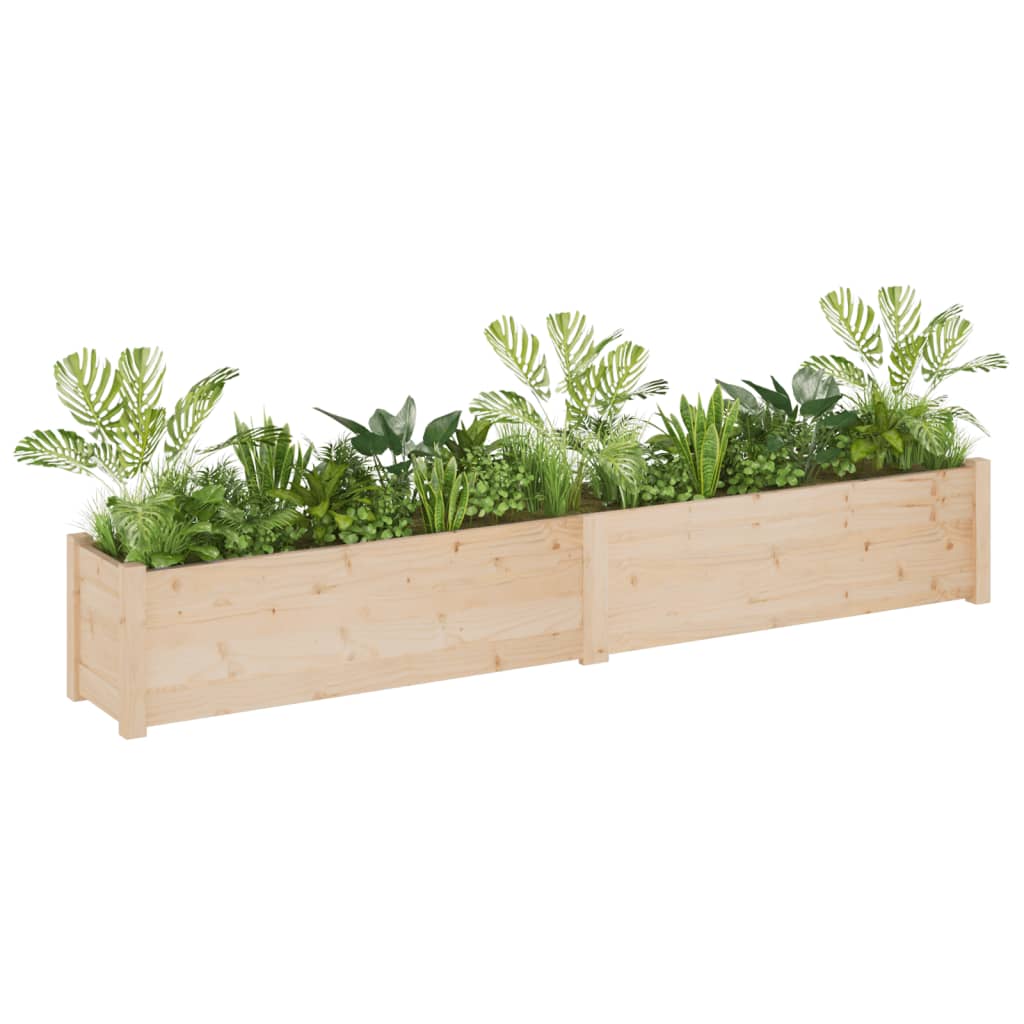 Garden Planters 2 pcs 200x31x31 cm Solid Pinewood