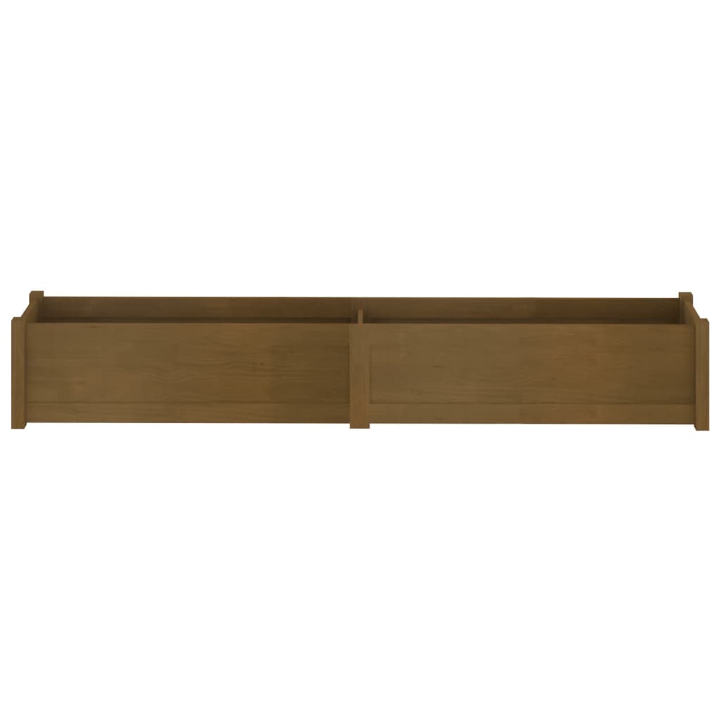 Garden Planters 2 pcs Honey Brown 200x31x31 cm Solid Pinewood