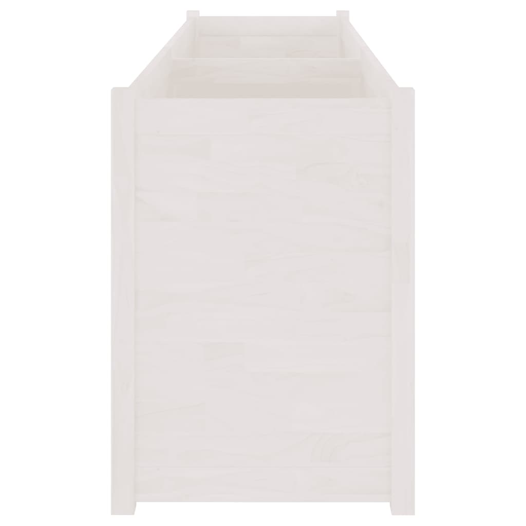 Garden Planter White 200x50x70 cm Solid Wood Pine