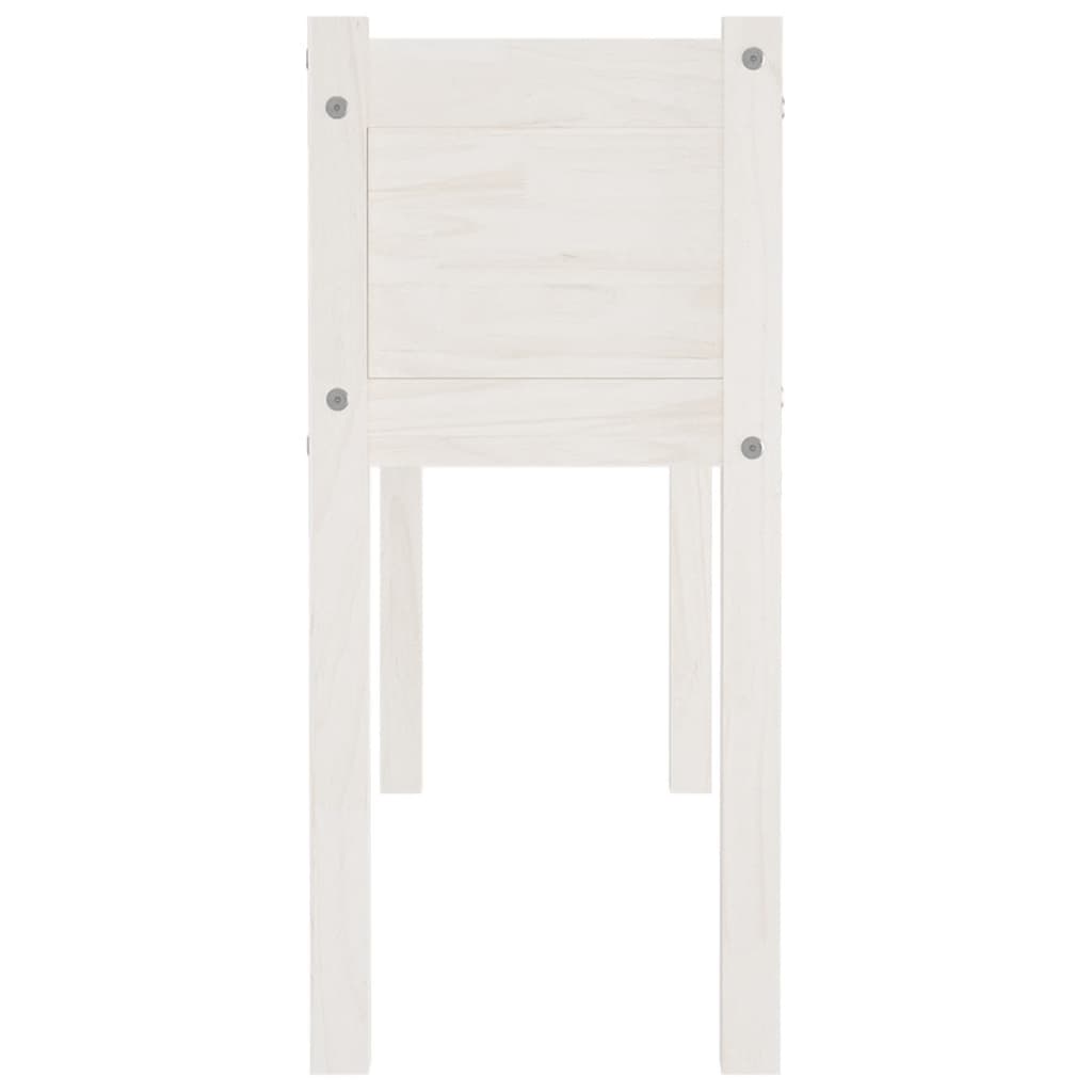 Garden Planters 2 pcs White 110x31x70 cm Solid Pinewood