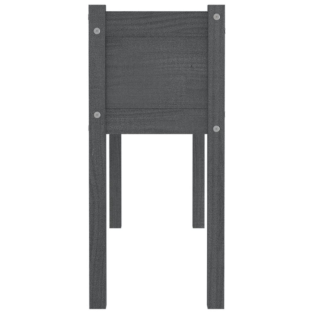 Garden Planters 2 pcs Grey 110x31x70 cm Solid Pinewood