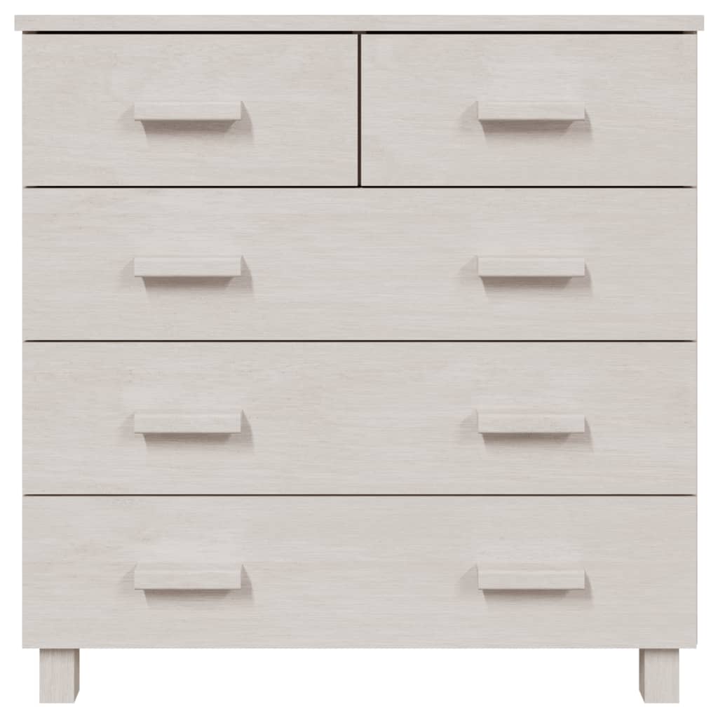 Sideboard "HAMAR" White 79x40x80 cm Solid Wood Pine