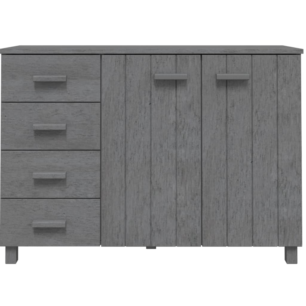 Sideboard "HAMAR" Dark Grey 113x40x80 cm Solid Wood Pine