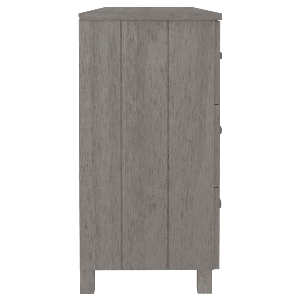 Sideboard "HAMAR" Light Grey 113x40x80 cm Solid Wood Pine
