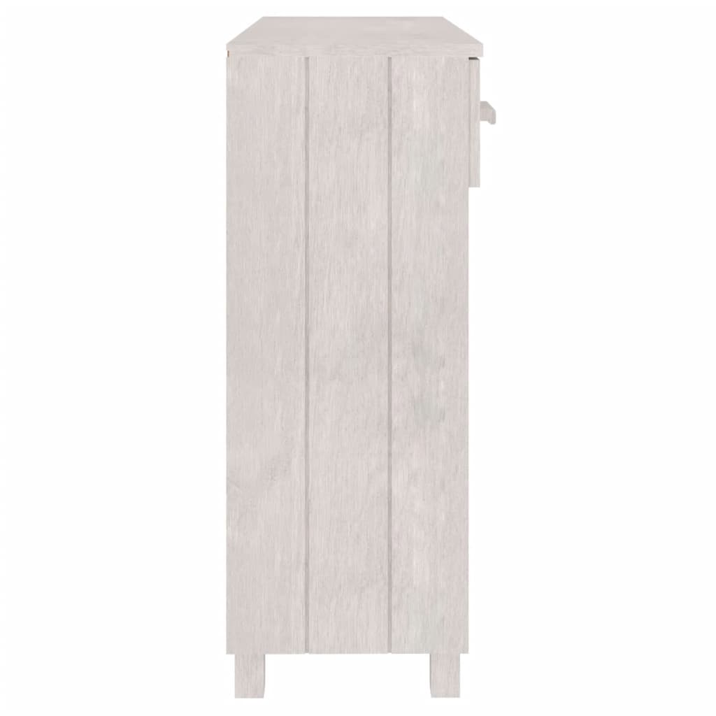 Console Table "HAMAR" White 90x35x90 cm Solid Wood Pine