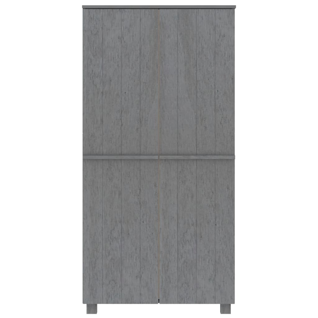 Wardrobe "HAMAR" Dark Grey 89x50x180 cm Solid Wood Pine