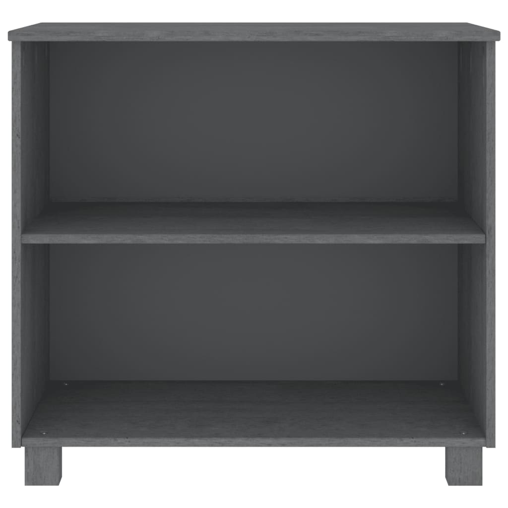 Sideboard "HAMAR" Dark Grey 85x35x80 cm Solid Wood Pine
