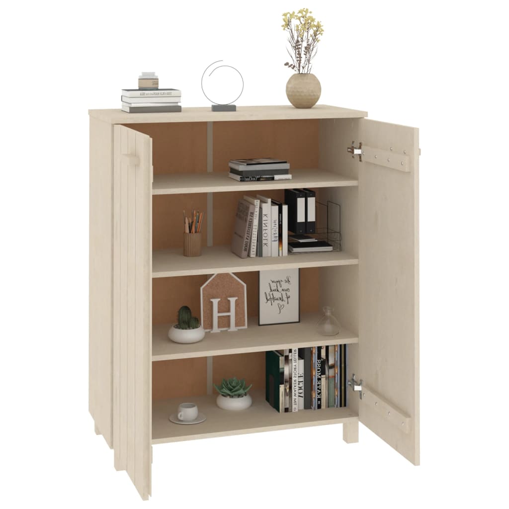 Shoe Cabinet "HAMAR" Honey Brown 85x40x108 cm Solid Wood Pine