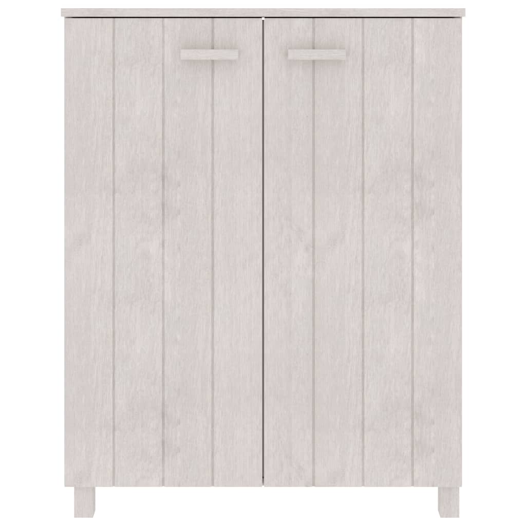 Shoe Cabinet "HAMAR" White 85x40x108 cm Solid Wood Pine