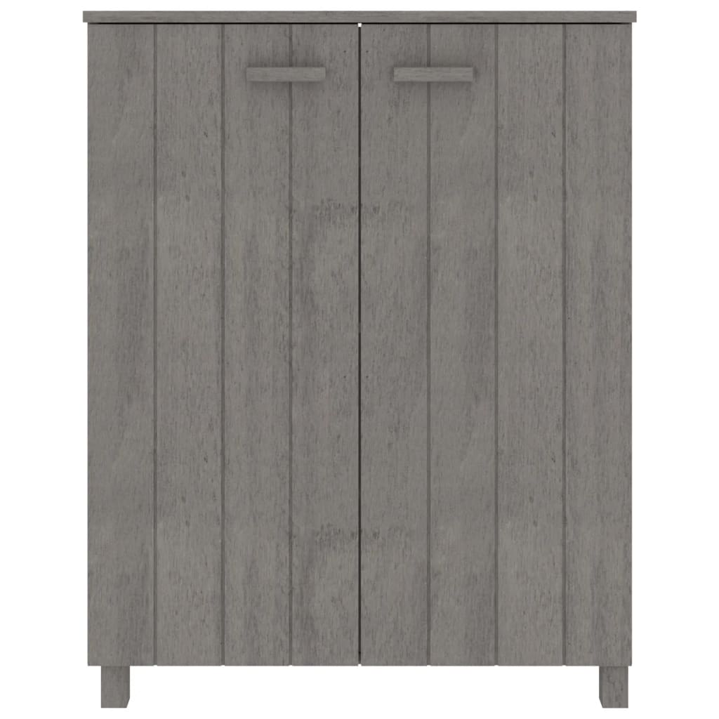Shoe Cabinet "HAMAR" Light Grey 85x40x108 cm Solid Wood Pine