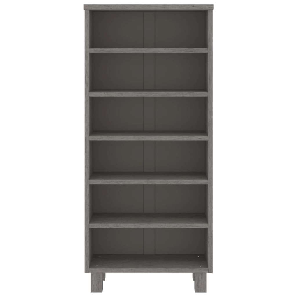 CD Cabinet "HAMAR" Light Grey 45x18x100 cm Solid Wood Pine