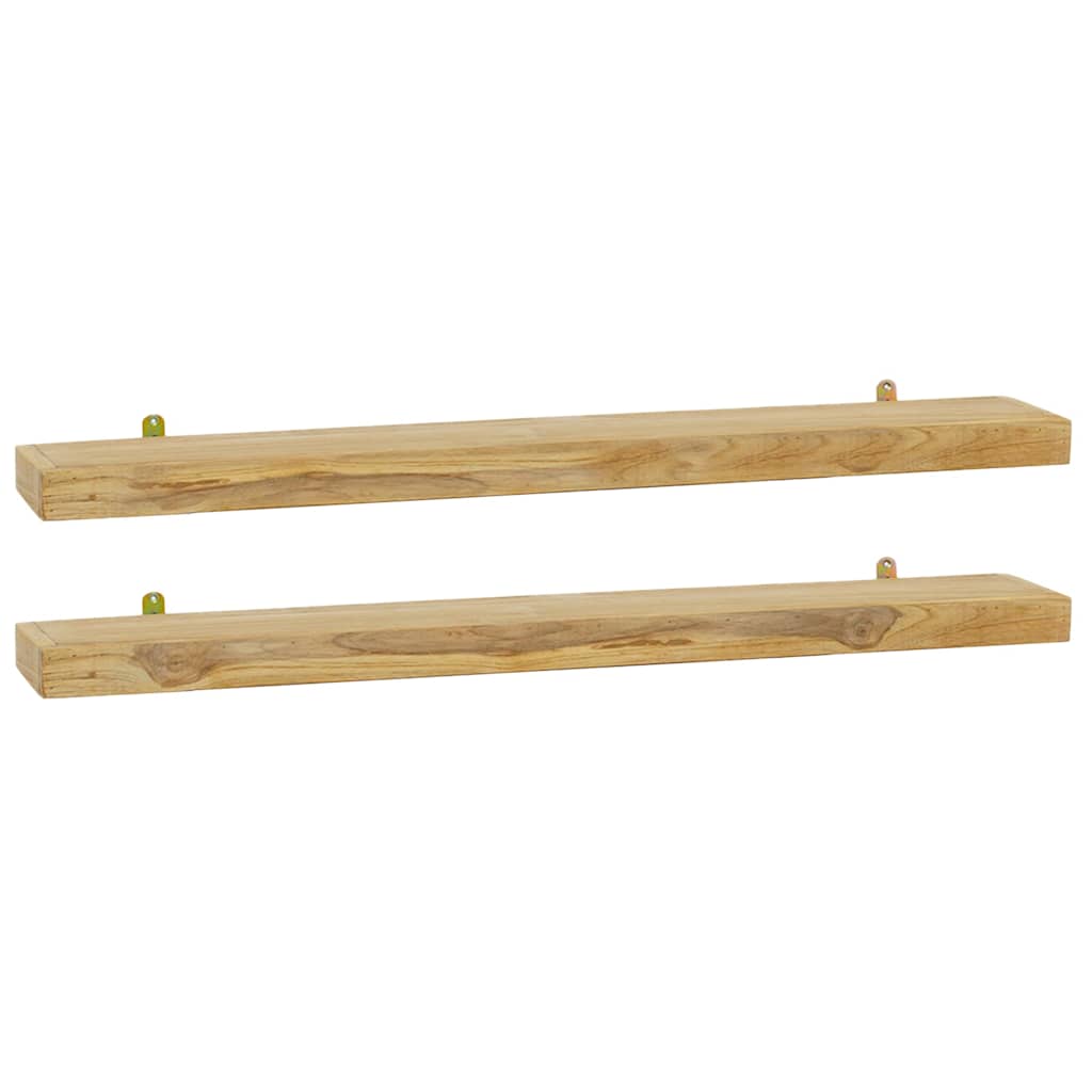 Wall Shelves 2 pcs 90x15x4 cm Solid Wood Teak