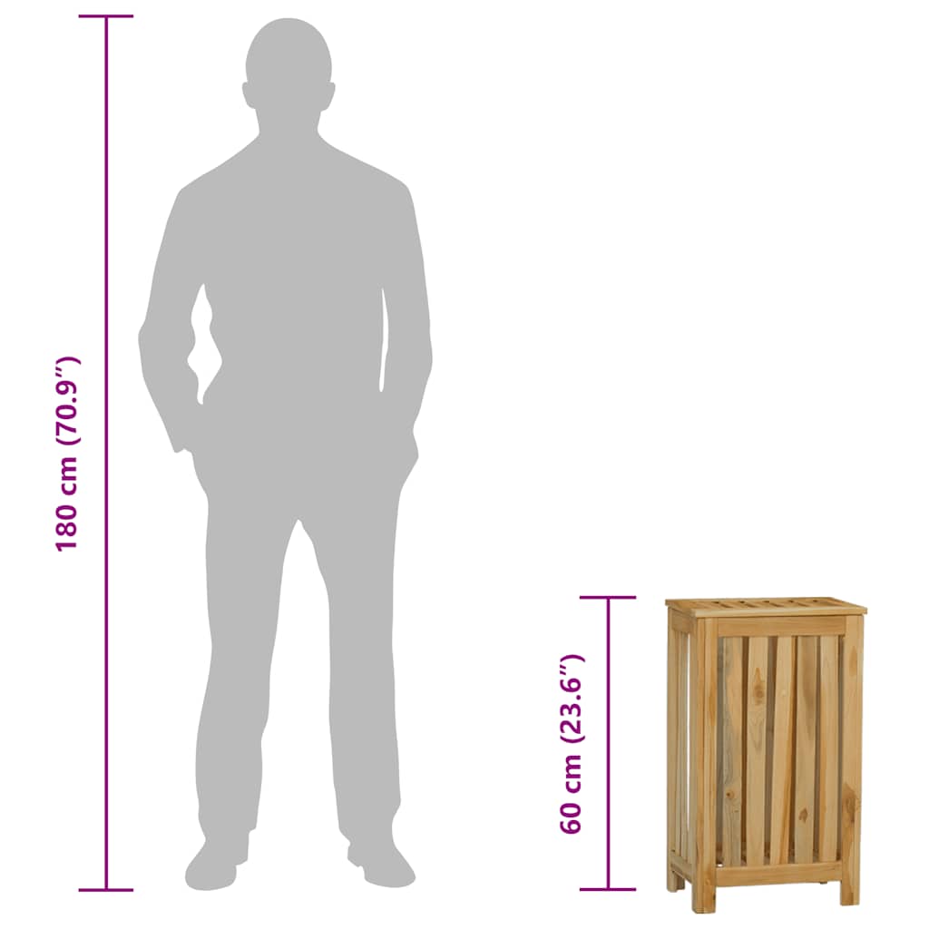 Wash Bin 35x25x60 cm Solid Wood Teak