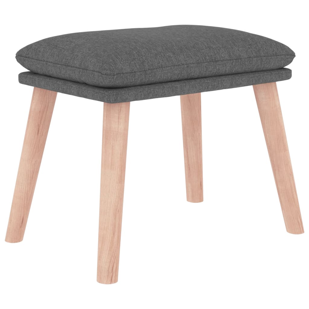 Footstool Light Grey 45x29.5x35 cm Fabric