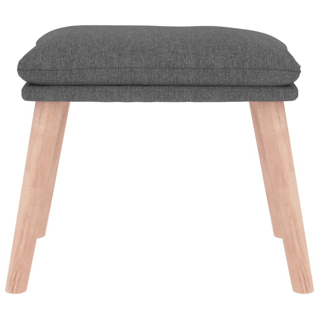 Footstool Light Grey 45x29.5x35 cm Fabric
