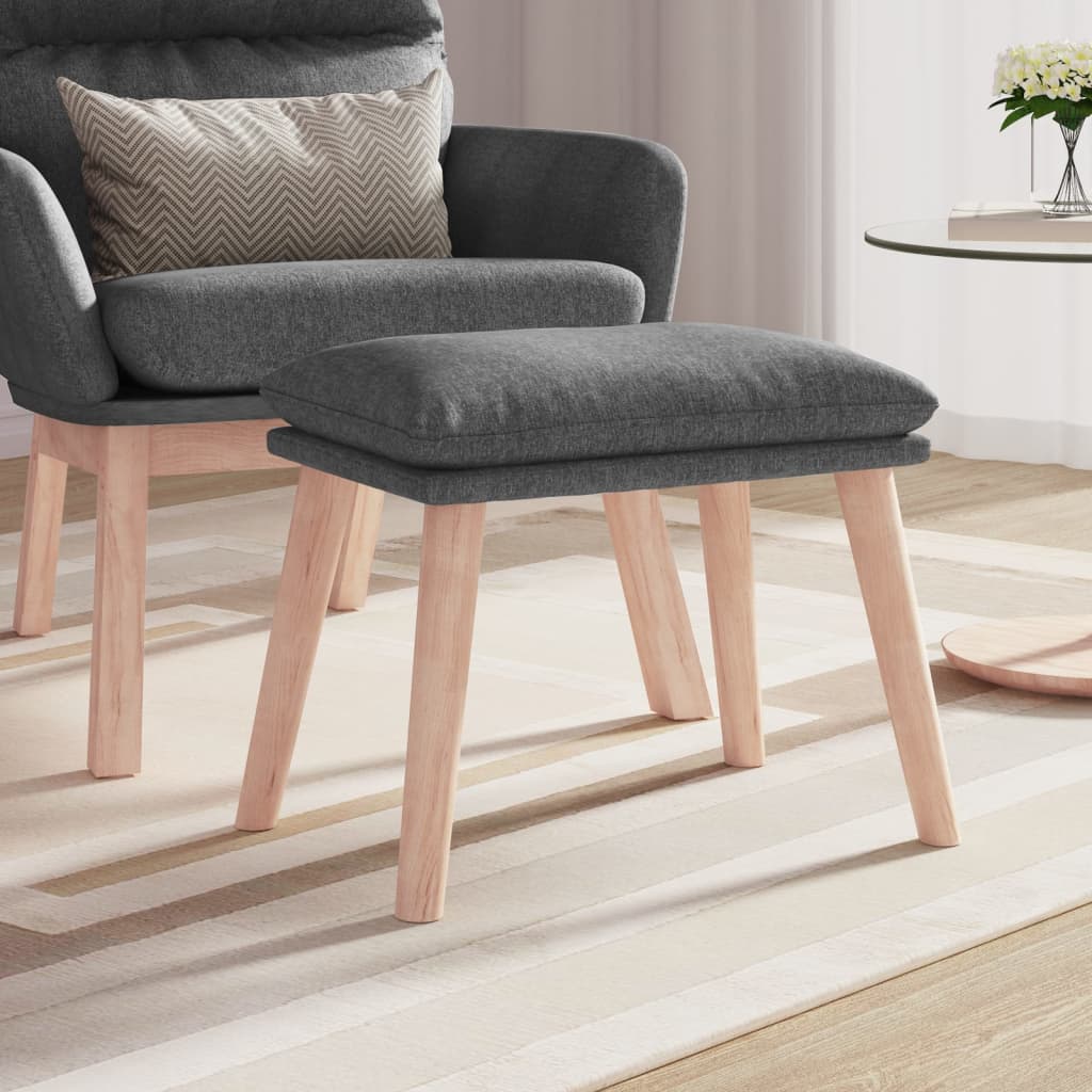Footstool Light Grey 45x29.5x35 cm Fabric
