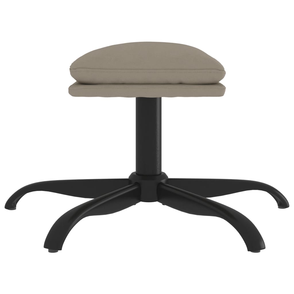 Footstool Light Grey 60x60x36 cm Velvet