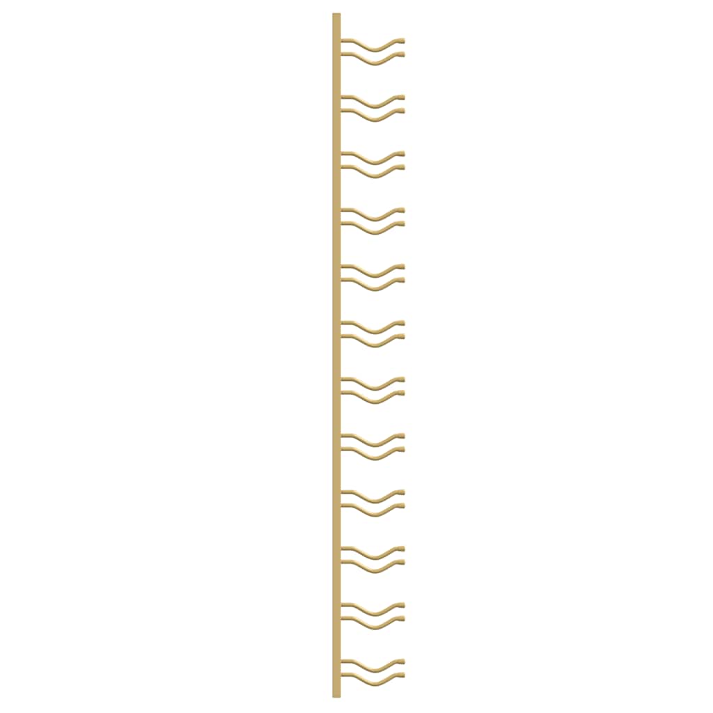 Wall Mounted Wine Rack for 12 Bottles Gold Iron