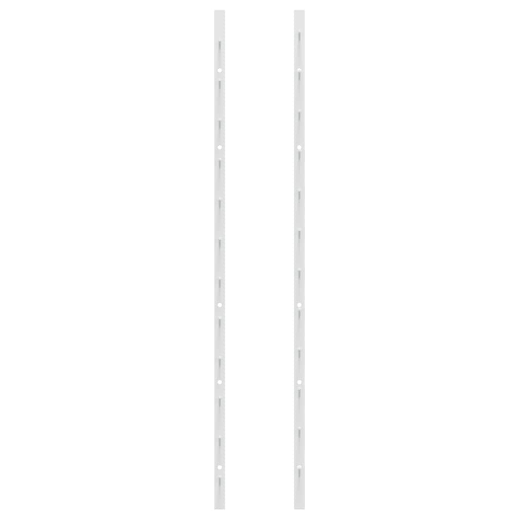 Wall Mounted Wine Rack for 24 Bottles 2 pcs White Iron