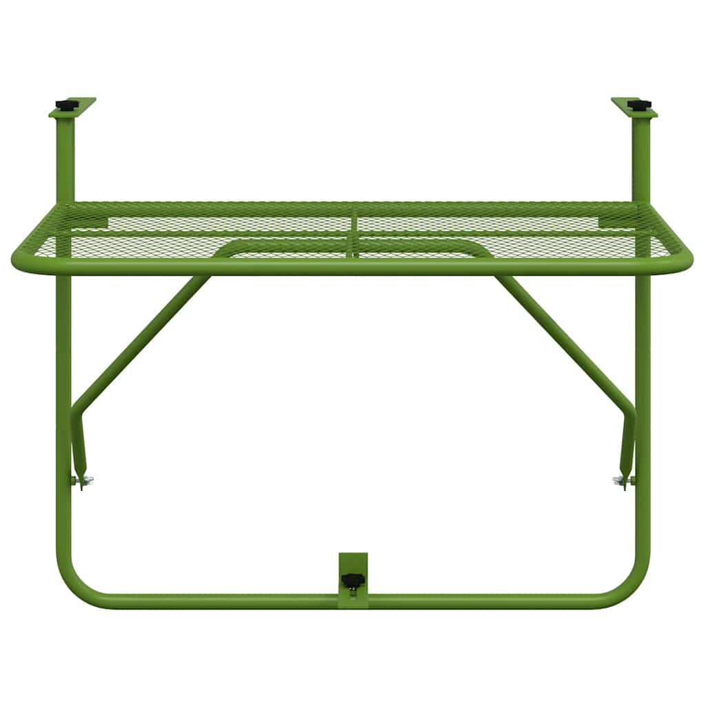 Balcony Table Green 60x40 cm Steel