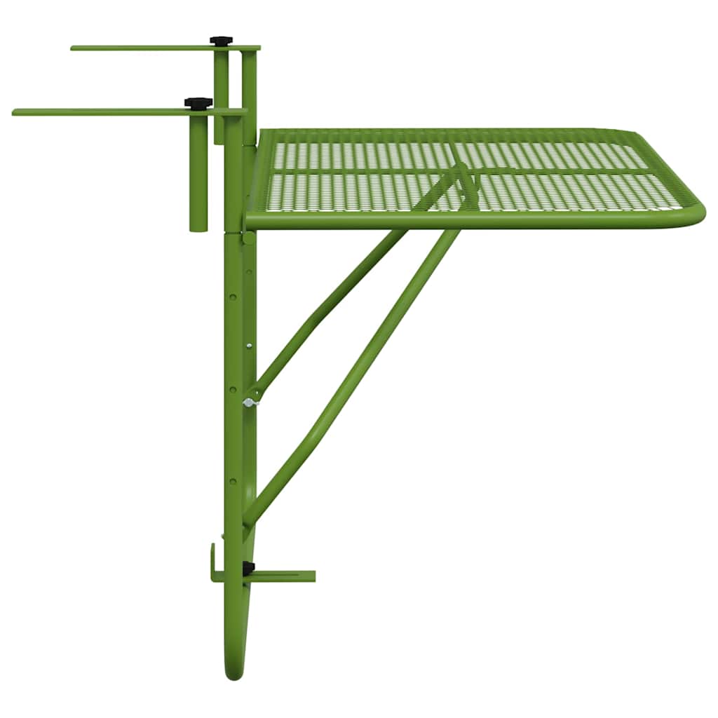 Balcony Table Green 60x40 cm Steel