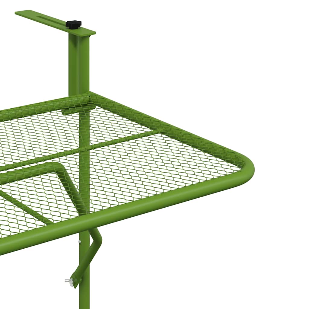 Balcony Table Green 60x40 cm Steel