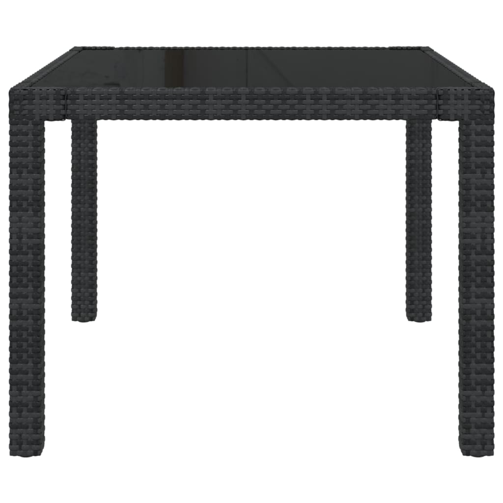 3 Piece Outdoor Dining Set with Cushions Poly Rattan Black