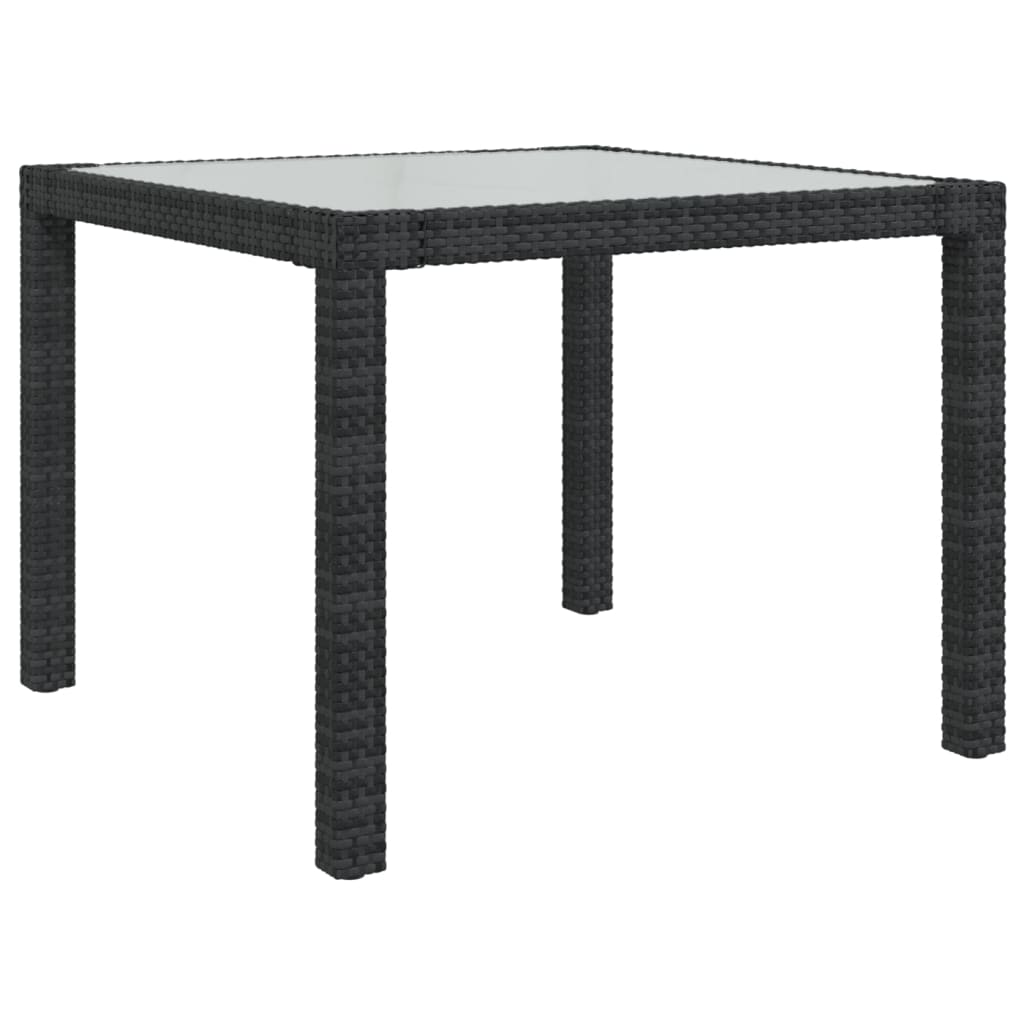 3 Piece Outdoor Dining Set with Cushions Poly Rattan Black