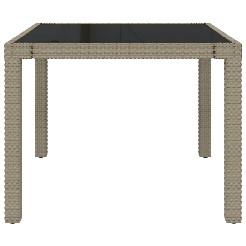 3 Piece Outdoor Dining Set with Cushions Poly Rattan Beige