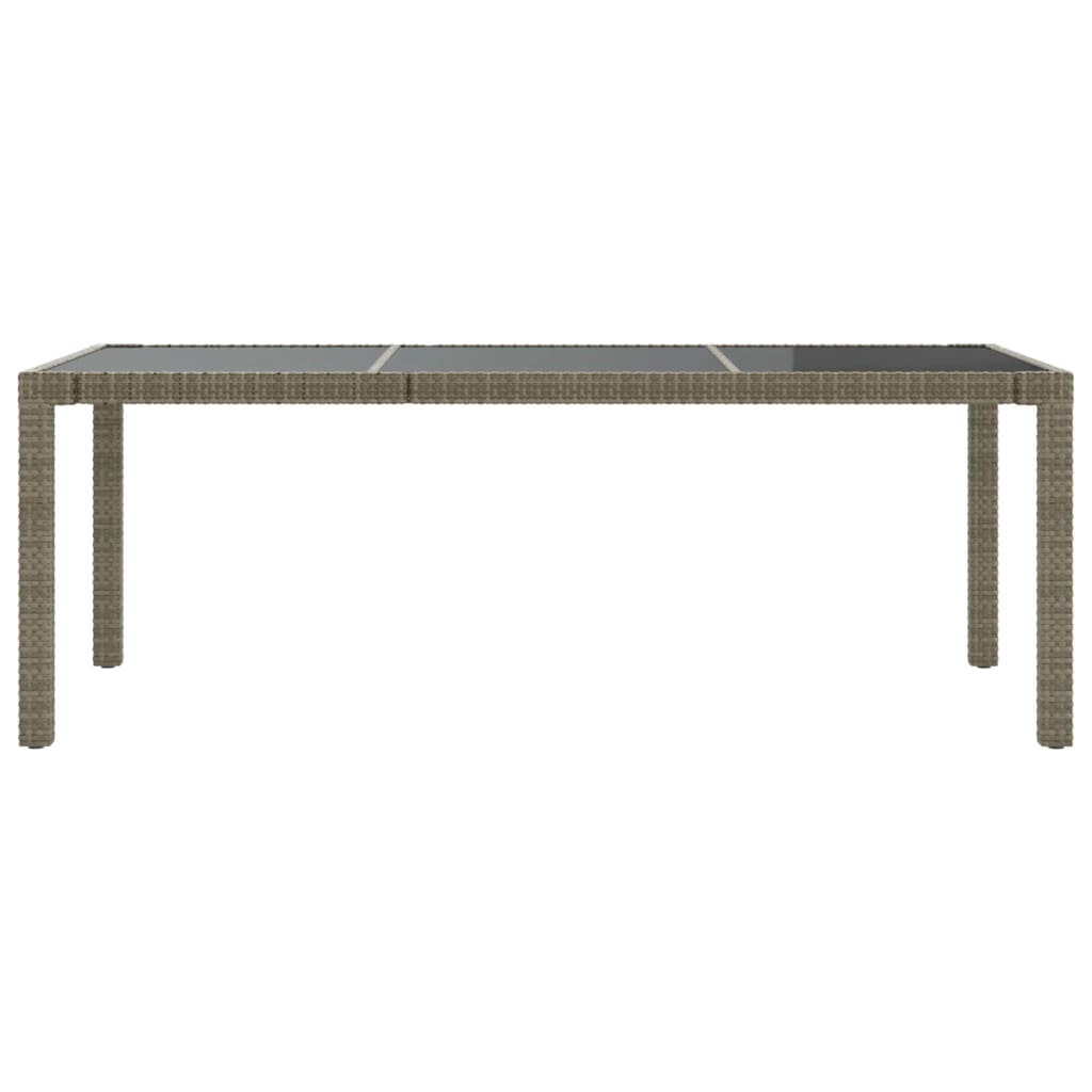 9 Piece Outdoor Dining Set with Cushions Poly Rattan Grey