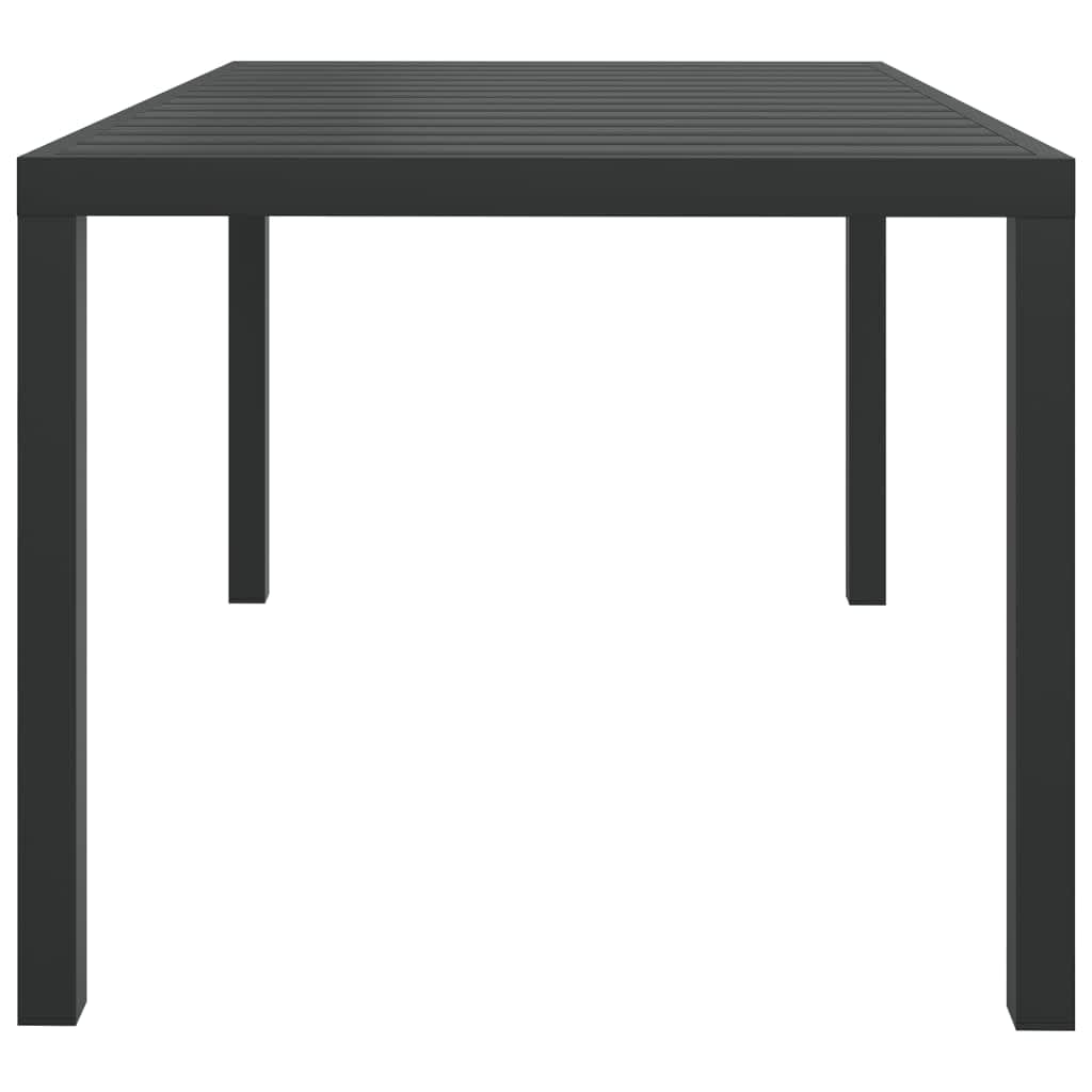 7 Piece Garden Dining Set with Cushions Poly Rattan Black