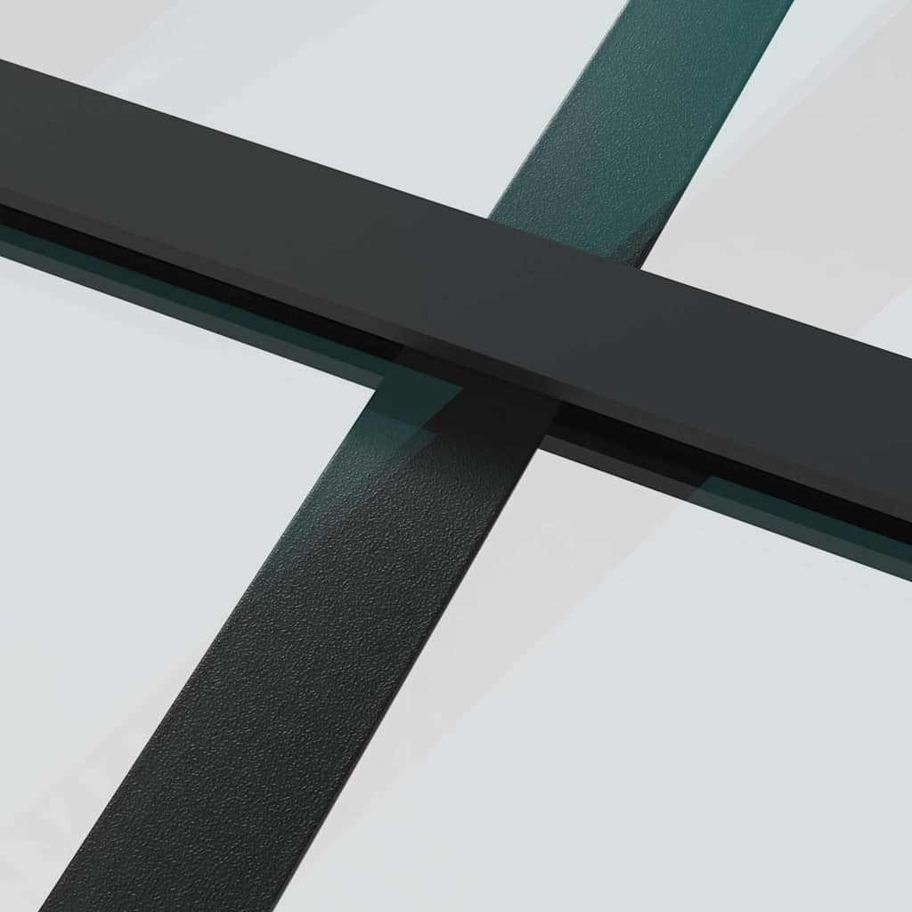 Sliding Door Frosted ESG Glass and Aluminium 76x205 cm Black