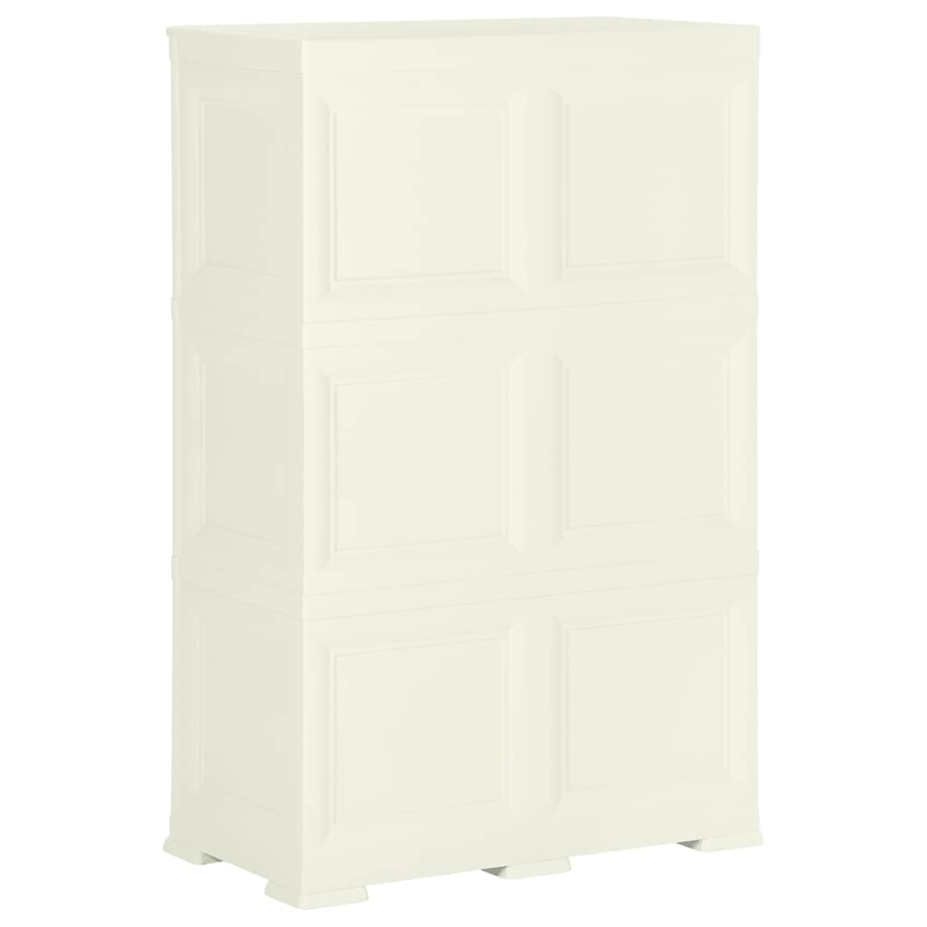 Plastic Cabinet 79x43x125 cm Wood Design Vanilla Ice