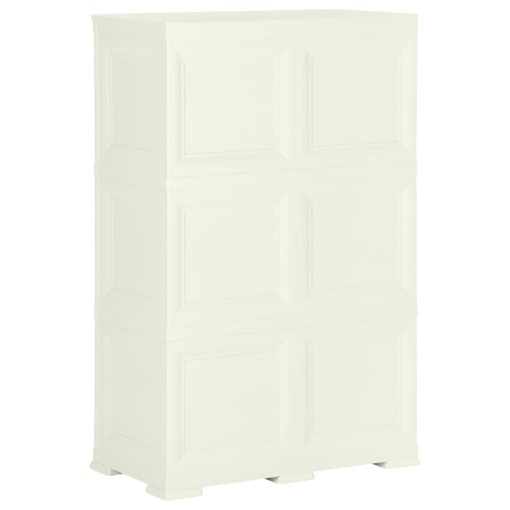 Plastic Cabinet 79x43x125 cm Wood Design Vanilla Ice