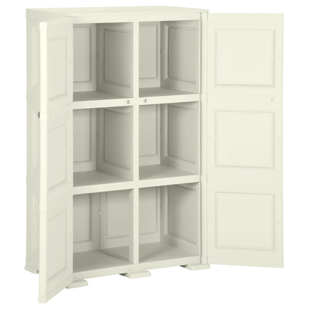 Plastic Cabinet 79x43x125 cm Wood Design Vanilla Ice