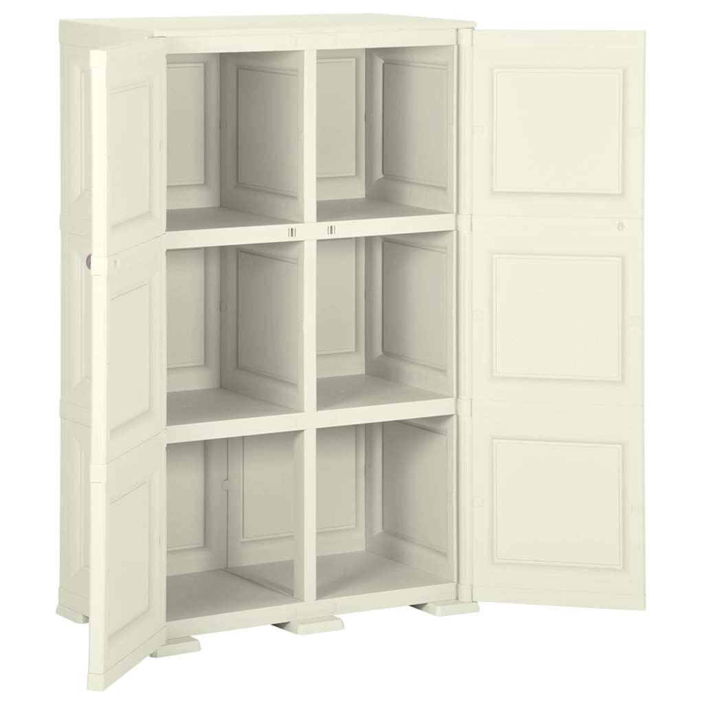 Plastic Cabinet 79x43x125 cm Wood Design Vanilla Ice