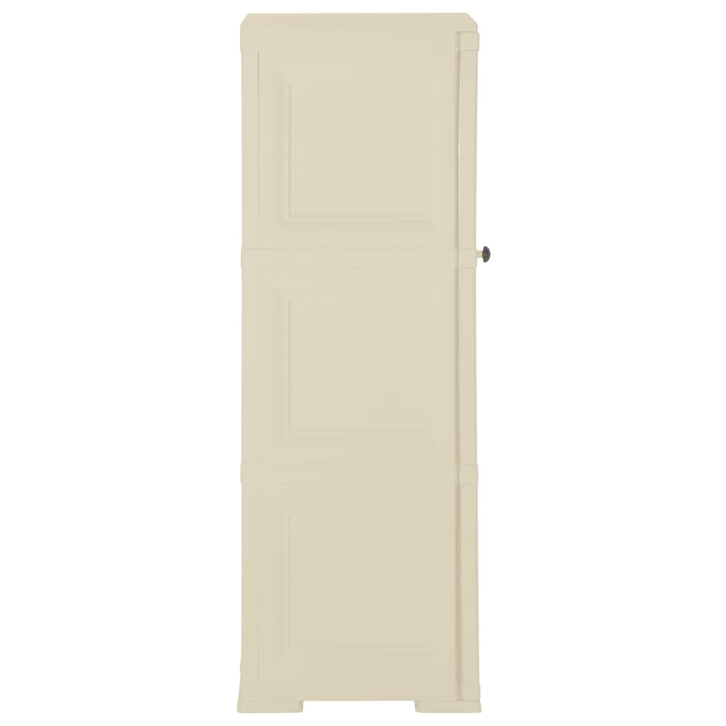 Plastic Cabinet 40x43x125 cm Wood Design Angora White