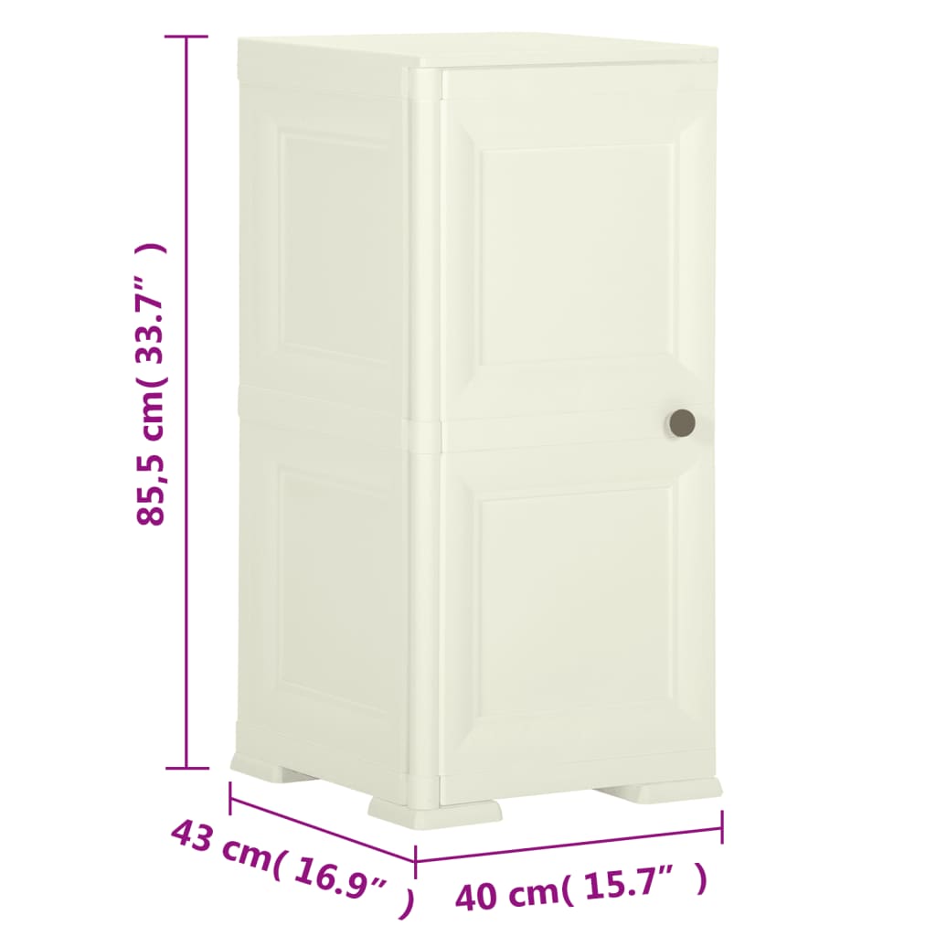 Plastic Cabinet 40x43x85.5 cm Wood Design Vanilla Ice