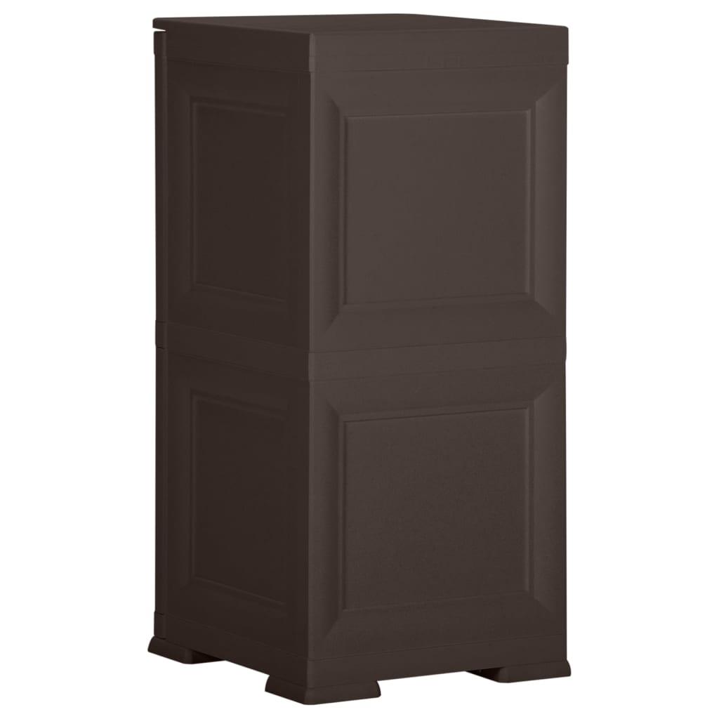 Plastic Cabinet 40x43x85.5 cm Wood Design Brown