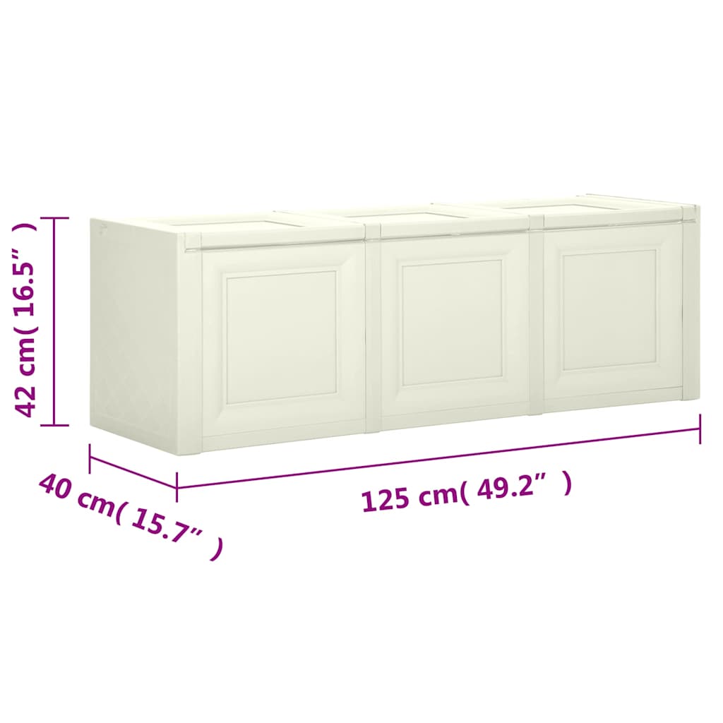 Cushion Box Vanilla Ice 125x40x42 cm 130 L
