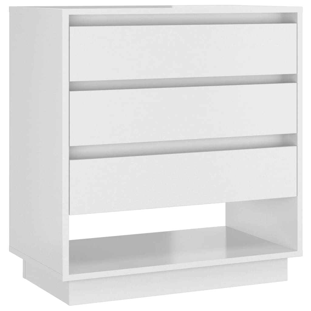 Sideboard High Gloss White 70x41x75 cm Engineered Wood
