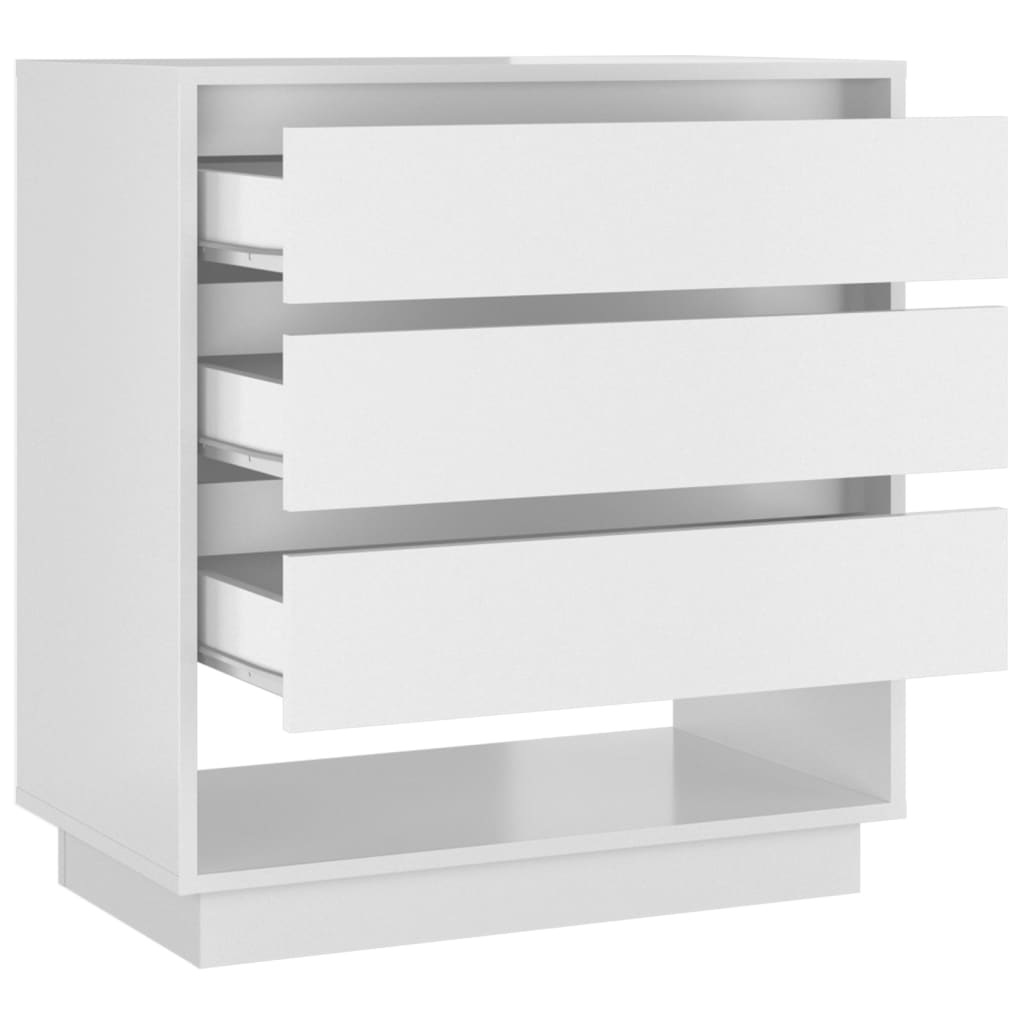 Sideboard High Gloss White 70x41x75 cm Engineered Wood