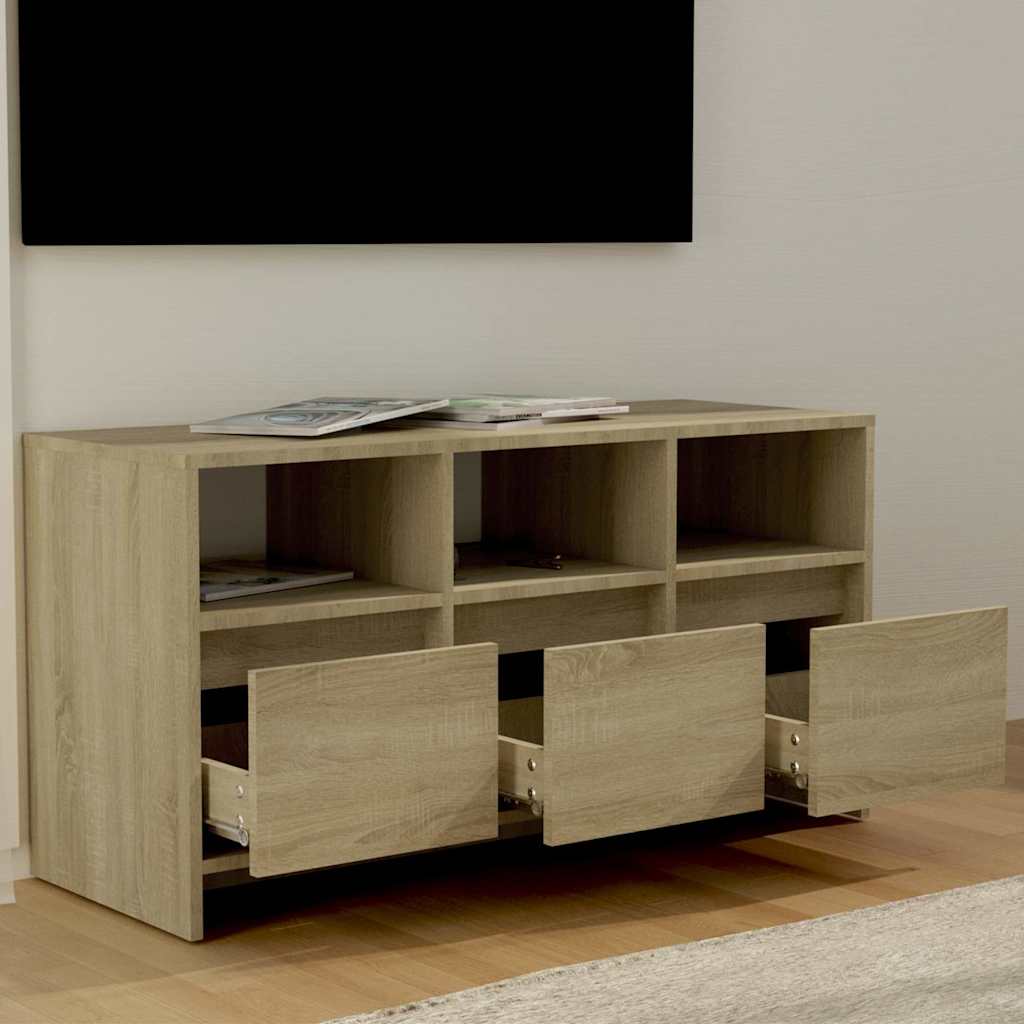 TV Cabinet Sonoma Oak 102x37.5x52.5 cm Engineered Wood