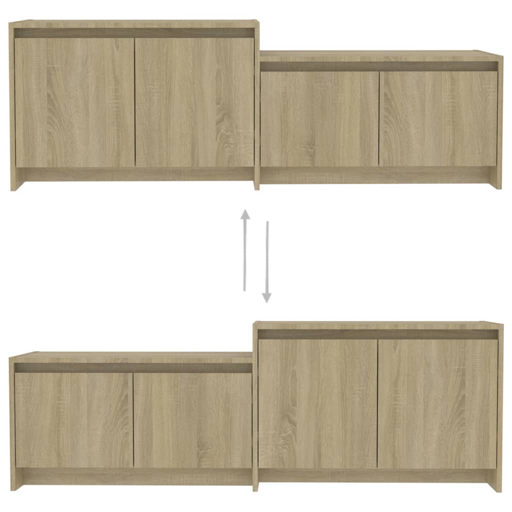 TV Cabinet Sonoma Oak 146.5x35x50 cm Engineered Wood