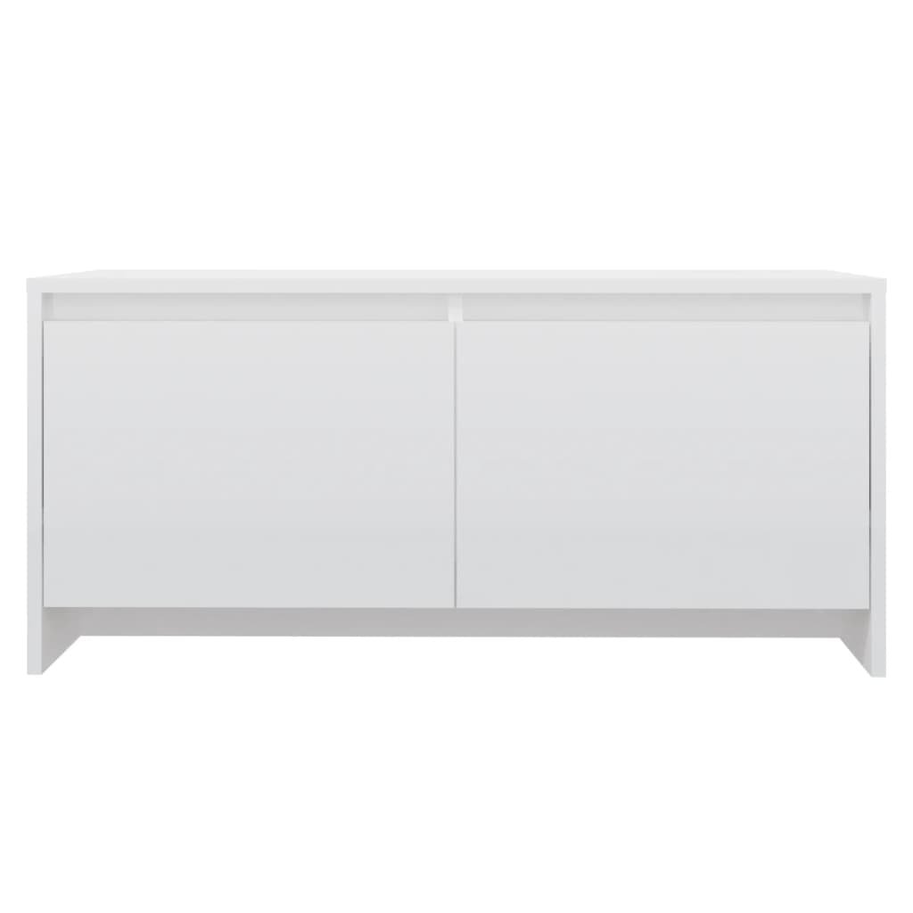 Coffee Table High Gloss White 90x50x41.5 cm Engineered Wood